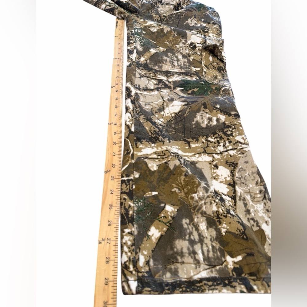 Camo Cargo Pants Size Large Brown Camouflage Wide Leg Pull On Style Relaxed Fit - Picture 12 of 15